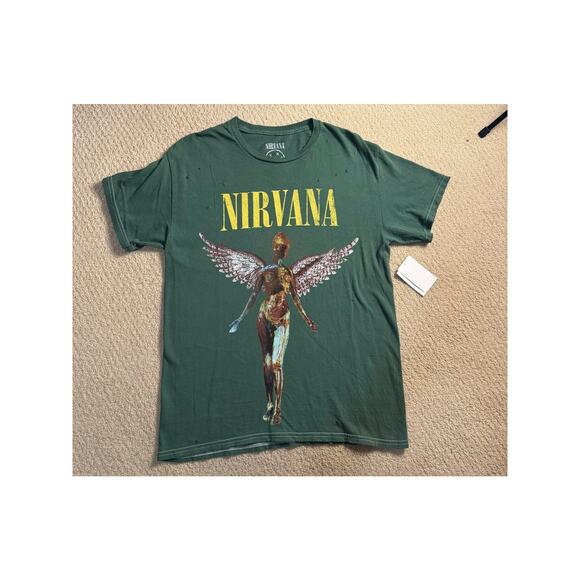 NWT Forever 21 Nirvana In Utero Green Tee - Picture 1 of 6